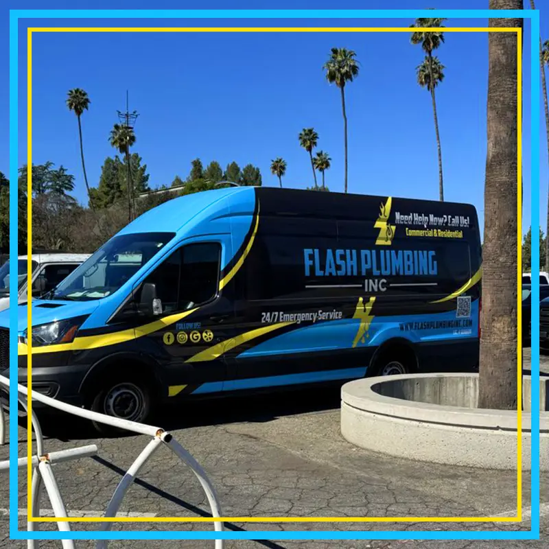Flash Plumbing Inc. branded service van